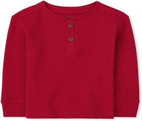 img 2 attached to Stay Warm And Stylish: Children'S Place Baby Boy Thermal Henley Top