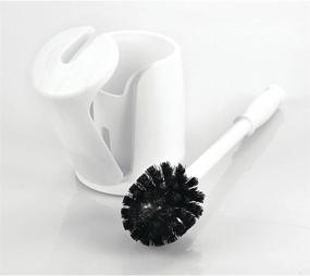 img 1 attached to mDesign Toilet Bowl Brush Head Replacement - Easy Screw-On Design for Bathroom Storage - Strong Stiff Bristles for Effortless Deep Cleaning - 2 Pack - Black