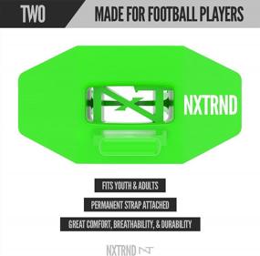 img 3 attached to Green Nxtrnd Two Football Mouth Guard With Connected Strap - Compatible With Braces And Ideal For Youth Football Players