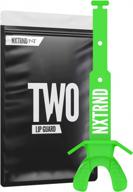 green nxtrnd two football mouth guard with connected strap - compatible with braces and ideal for youth football players logo