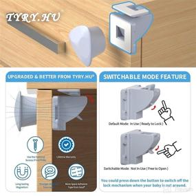 img 1 attached to 🔒 TYRY.HU Magnetic Cabinet Locks (10 Locks 2 Keys) - Child Safety & Baby Proofing Solution, No Tools or Screws Required - Fits Most Cabinets and Drawers