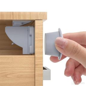 img 4 attached to 🔒 TYRY.HU Magnetic Cabinet Locks (10 Locks 2 Keys) - Child Safety & Baby Proofing Solution, No Tools or Screws Required - Fits Most Cabinets and Drawers