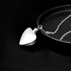 img 1 attached to 🦋 LuxglitterLin Heart Urn Necklace: Cherish Memories with Cremation Memorial Jewelry - Your Wings were Ready, My Heart was Not