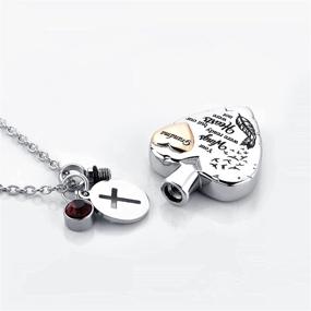 img 3 attached to 🦋 LuxglitterLin Heart Urn Necklace: Cherish Memories with Cremation Memorial Jewelry - Your Wings were Ready, My Heart was Not