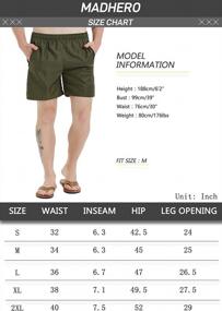 img 1 attached to Quick-Dry Men'S Swim Trunks With Zippered Pockets And Breathable Mesh Lining By MADHERO