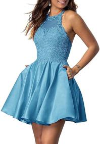 img 4 attached to Stunning Sleeveless Applique Homecoming Dresses for NaXY Juniors - Women's Clothing Collection