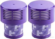 dyson v10 filter replacements - compatible with v10 series, absolute, animal, motorhead - 2 pack hepa filters - compare to part # 969082-01 логотип