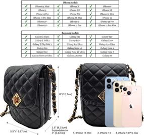 img 2 attached to Bhumane Crossbody Leather Shoulder Quilted Women's Handbags & Wallets ~ Crossbody Bags