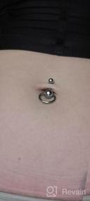 img 6 attached to CrazyPiercing Door Knocker Stainless Steel Reverse Bar Belly Button Ring Piercing Navel Ring 14G 1/2