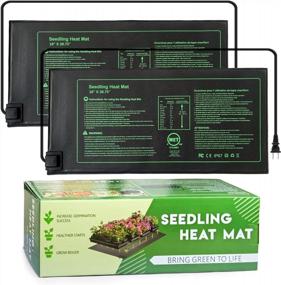 img 4 attached to 2 Pack NAMOTEK Plant Heat Mat - прочная водонепроницаемая нагревательная подушка для прорастания семян 10X20,75 дюйма, стандарт MET