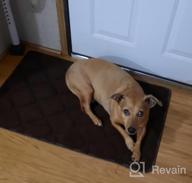 img 1 attached to Stay Clean And Stylish With Our Absorbent Indoor Doormat Front Door Rug - 20"X32", Non Slip And Washable Entrance Rug In Chocolate Color review by Richard Dean