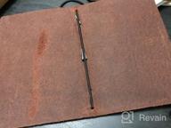 картинка 1 прикреплена к отзыву Travel In Style: Refillable Leather Notebook Cover For Small Journals от Alex Winnick