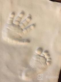 img 8 attached to Rustic White Baby Handprint And Footprint Kit With Non-Toxic Clay, Farmhouse Style Picture Frame, Ideal For Baby Shower Gifts, Newborn Baby Keepsakes, Top Baby Girl And Boy Gifts (Standard Size)