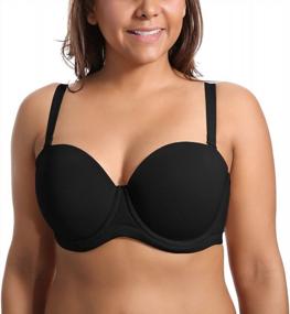 img 2 attached to DELIMIRA Women'S Underwire Contour Multiway Full Coverage Strapless Bra Plus Size For SEO