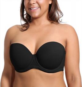 img 4 attached to DELIMIRA Women'S Underwire Contour Multiway Full Coverage Strapless Bra Plus Size For SEO