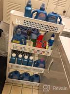 img 1 attached to 4-Tier Slim Slide-Out Tower Rack Shelf Organizer For Narrow Spaces - Perfect For Kitchen, Bathroom, Dining, And Laundry Rooms By Famistar review by Tony Doolittle