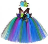 handmade flower fluffy tutu dress for baby girls - perfect birthday party outfit with matching headband by tanzendan logo