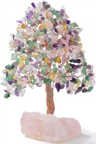 img 3 attached to Experience The Healing Powers Of KALIFANO'S Premium Natural Tree Of Life With 414 Gemstones And Rose Quartz Base
