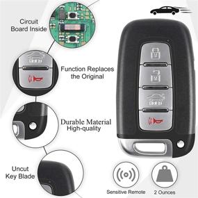 img 2 attached to 🔑 Superior Replacement Key Fob: Compatible with Hyundai Elantra, Sonata, Azera & Kia Optima, Soul - PERSUPER Smart Remote (SY5HMFNA04) 2015 Sonata Hybrid