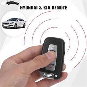 img 1 attached to 🔑 Superior Replacement Key Fob: Compatible with Hyundai Elantra, Sonata, Azera & Kia Optima, Soul - PERSUPER Smart Remote (SY5HMFNA04) 2015 Sonata Hybrid