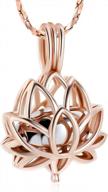элегантное ожерелье imrsanl's с подвеской в ​​виде цветка лотоса и пепла с мини-урной для пепла кремации: красивое мемориальное ювелирное изделие логотип