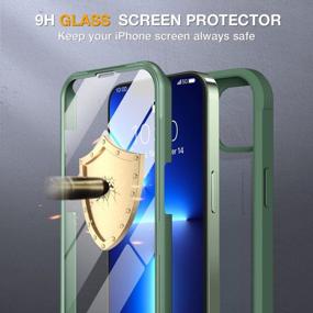 img 3 attached to Protect Your IPhone 13 Pro Max With Miracase'S Clear Glass Case And Built-In Screen Protector In Acacia Green