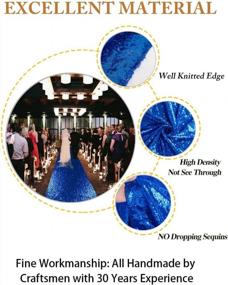 img 2 attached to Royal Blue Sequin Aisle Runner - 36In X 15Ft Wedding Decoration Carpet For Bridal Walkway & Ceremony Floor