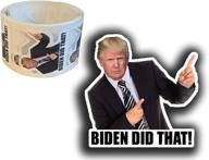 🎉 100-pack biden did that trump joe biden i did that stickers | convenient roll | easily removable | conservative anti-biden funny stickers | high gas prices | weatherproof | uv resistant stickers logo