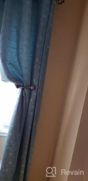 img 1 attached to Double Curtain Rod With Castani Finial, Adjustable From 84-120 Inches, 1-Inch Diameter, Royal Gold Finish - MERIVILLE review by Christopher Meyer