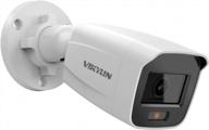полноцветная ip-камера безопасности poe vikylin 4mp с микрофоном / аудио, интеллектуальным обнаружением движения, апертурой f1.0 объектив 2,8 мм наружная цилиндрическая камера с полноцветным ночным видением 24/7, wdr и 3d dnr, ip67 (vk047c) логотип