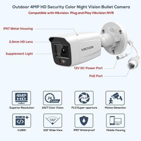 img 3 attached to VIKYLIN 4MP Full Color Security PoE IP Camera With Mic/Audio,Smart Motion Detection,F1.0 Aperture 2.8Mm Lens Outdoor Bullet Camera With 24/7 Full Color Night Vision,WDR&3D DNR,IP67 (VK047C)