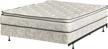 twin xl greaton 10-inch medium plush pillowtop innerspring mattress set with 8" metal box spring/foundation and frame - enhance your sleep experience logo