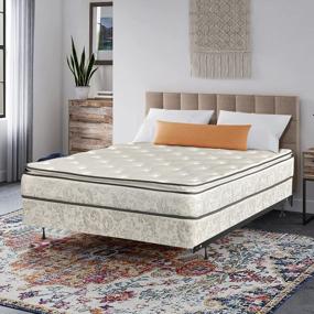 img 3 attached to Twin XL Greaton 10-Inch Medium Plush Pillowtop Innerspring Mattress Set With 8" Metal Box Spring/Foundation And Frame - Enhance Your Sleep Experience