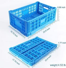 img 3 attached to 📦 QTJH Collapsible Storage Bin Container - 52 Liter Transfer Box for Convenient Storage and Transit of Various Items (23.6" L x 15.7" W x 8.6" H-Two)