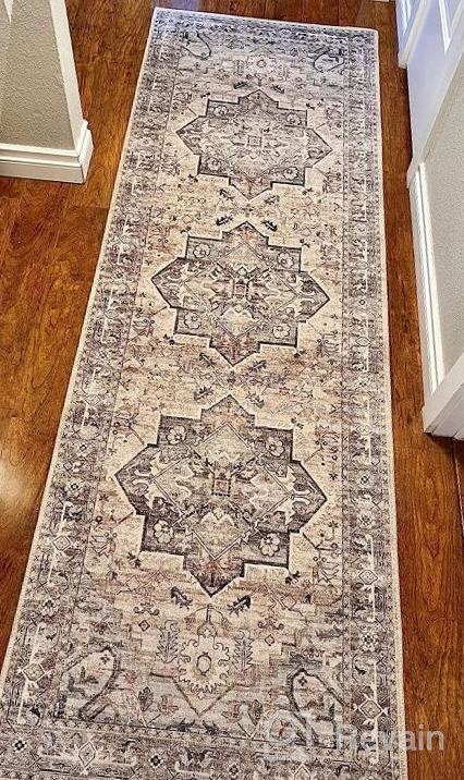 img 1 attached to Loloi II Hathaway Collection HTH-04 Beige / Multi, Traditional Area Rug, 7'-6" X 9'-6 review by Molly Gordon