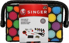 img 4 attached to 🧵 Polka Dot Small Sewing Basket: SINGER 07272 for Organized Sewing with Essential Kit Accessories