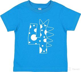 img 1 attached to 🦕 Dinosaur Spike Tee for Kids - 7 Ate 9 Apparel 4th Birthday Edition