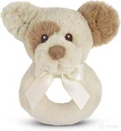 🐶 bearington baby lil' spot plush stuffed animal puppy dog soft ring rattle, 5.5 inch logo