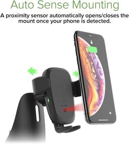 img 3 attached to 🔌 Convenient and Smart: iOttie Auto Sense Qi Wireless Charging Car Charger with Automatic Clamping Cup Holder Phone Mount for iPhone, Samsung Galaxy, Huawei, LG, and more!