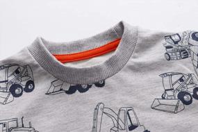 img 2 attached to Toddler Boys Sweatshirts Fashion Long Sleeve Truck Dinosaur Crewneck Kids Tops