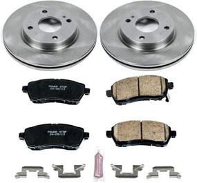 img 1 attached to 🔘 Enhanced Performance Brake Kit - Power Stop KOE5969 Autospecialty Front Replacement Brake Kit with OE Brake Rotors and Ceramic Brake Pads