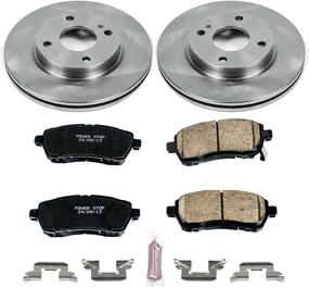 img 2 attached to 🔘 Enhanced Performance Brake Kit - Power Stop KOE5969 Autospecialty Front Replacement Brake Kit with OE Brake Rotors and Ceramic Brake Pads