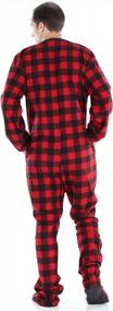 img 2 attached to Cozy Up In Our Soft Fleece Footed Onesies For Men And Women - Available In Solid Colors And Buffalo Plaid!