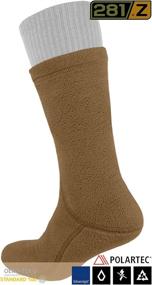 img 3 attached to 🏔️ Stay Cozy on Your Outdoor Adventures with 281Z Hiking Warm 8 inch Boot Liner Socks in Coyote Brown