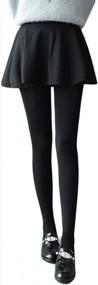 img 2 attached to Warm And Stylish: Romastory Women'S Fleece Lined Leggings Skirts For Winter