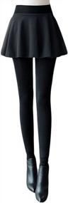 img 4 attached to Warm And Stylish: Romastory Women'S Fleece Lined Leggings Skirts For Winter