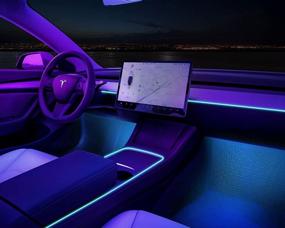 img 4 attached to Upgrade Your Tesla Model 3/Y Interior With VIHIMAI'S Automatic On/Off RGB LED Light Strips