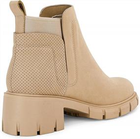 img 2 attached to Stylish And Comfortable Women'S Chelsea Ankle Boots With Chunk Block Heel And Lug Sole For Winter