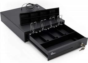 img 4 attached to Efficient And Durable Qian Cash Register Drawer With Check Slot And 4 Bill Compartments - Scratch Resistant Black Finish