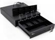 efficient and durable qian cash register drawer with check slot and 4 bill compartments - scratch resistant black finish logo